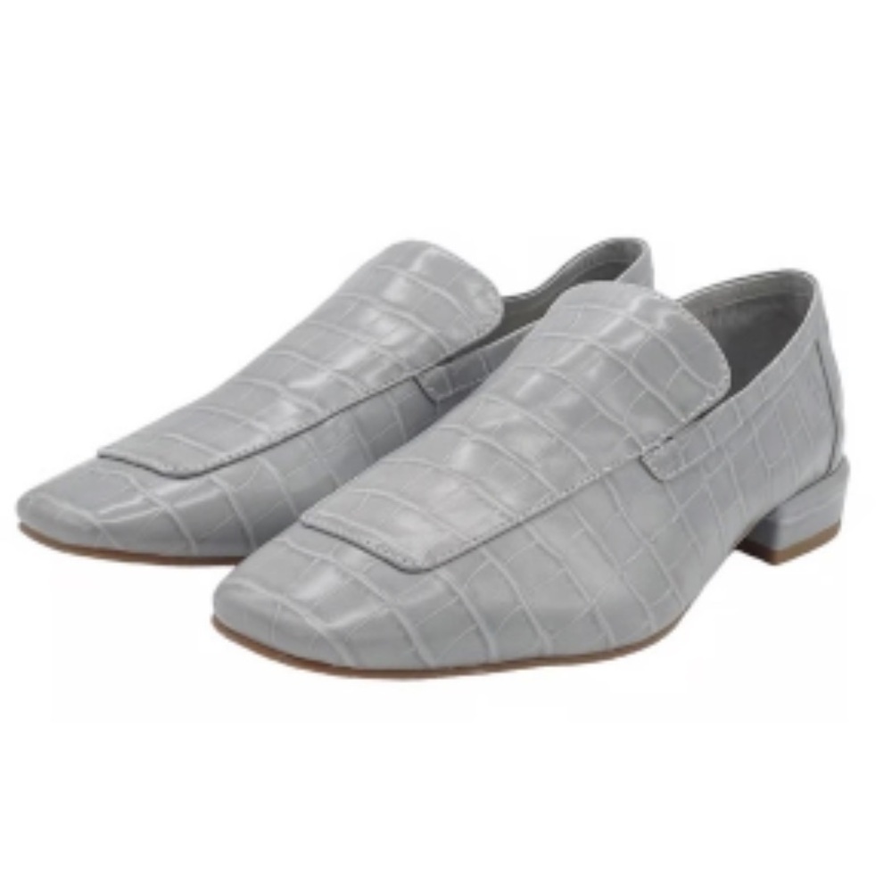 NEW JEFFREY CAMPBELL MARKO CROC EMBOSSED LOAFER IN GREY CROC SIZE 10 - Picture 11 of 16